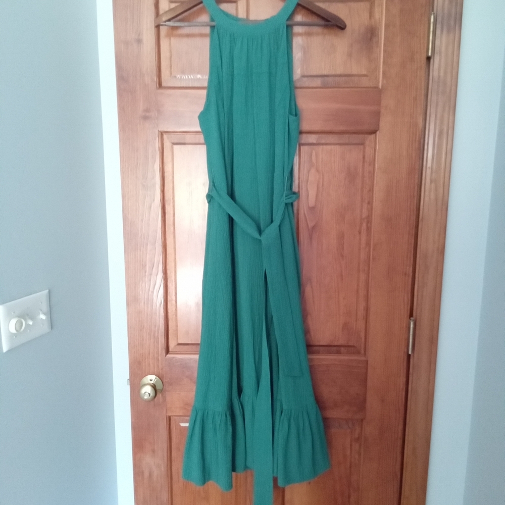 Calvin Klein Green dress midi dress size 4